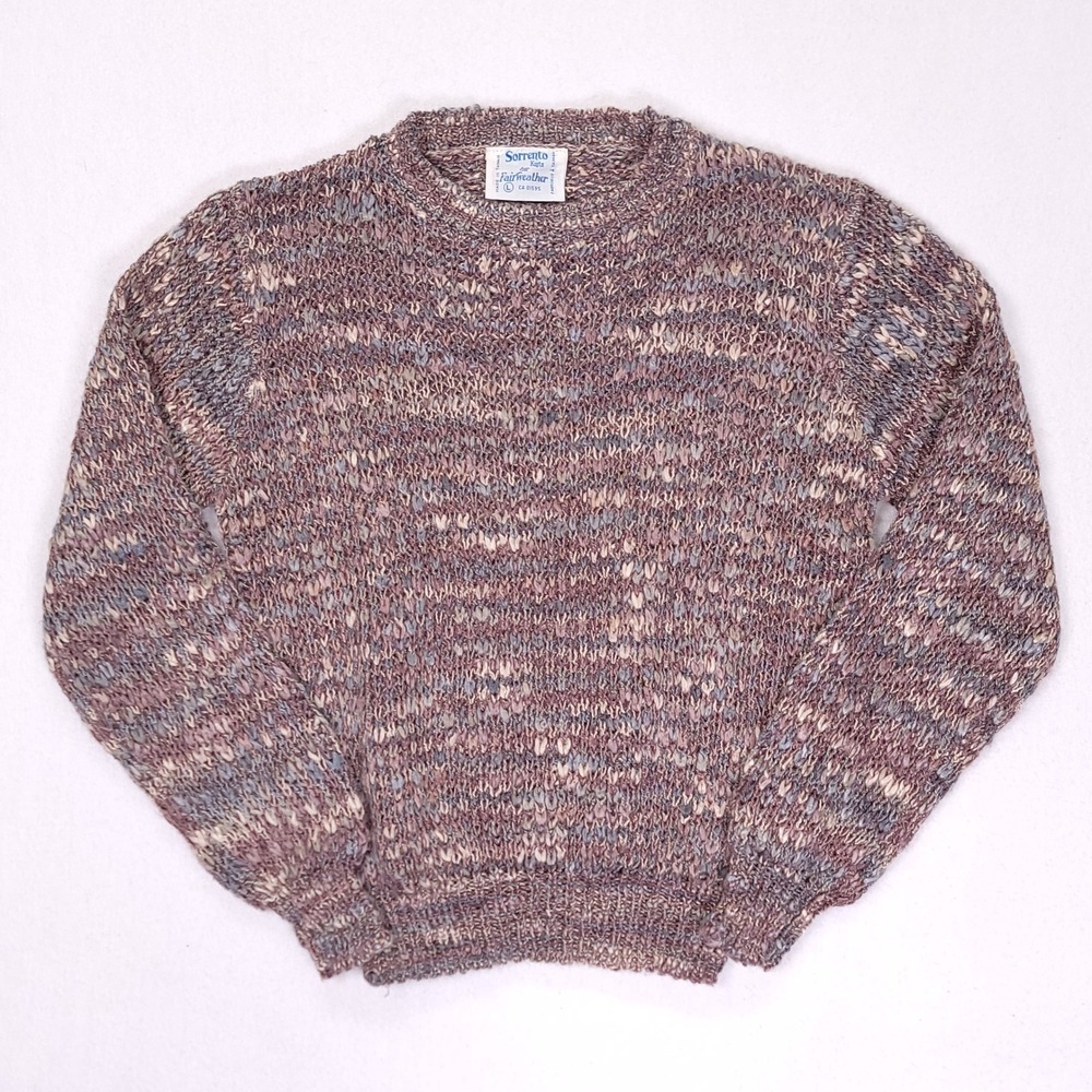 Sorrento Knits for Fairweather‎ Vintage Marled Purple Crewneck Sweater Large